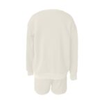 JSijepa Womens Oversized Sweatsuits White-Fox Print Set