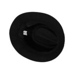 Qchomee Unisex Panama Fedora Hat 56-58CM Black