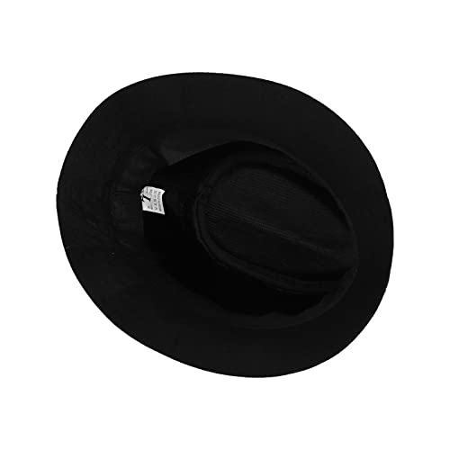 Qchomee Unisex Panama Fedora Hat 56-58CM Black