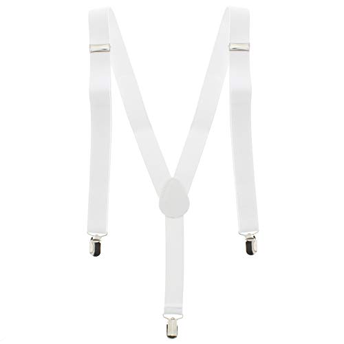 Unisex Adjustable 25mm Slim Trouser Braces with Clips