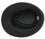 Unisex Classic Felt Trilby Hat - Black