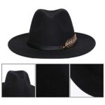 JK Home Classic 1920s Gatsby Fedora, Patchwork Wide Brim
