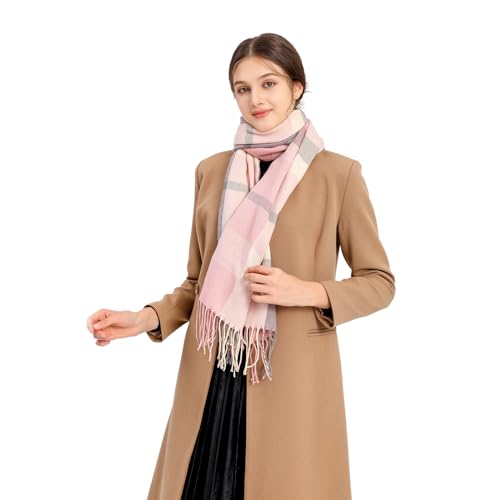 Oak & Tea Ladies Winter Tartan Shawls, Cashmere Feel