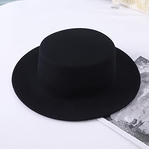 Bamboopack Black Fedora Hat for Party, Cosplay, Wedding