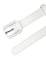 Allegra K Women's Skinny Leather Belt with Rectangle Buckle