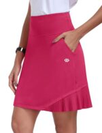 MoFiz Women's Pleated Tennis Skirt with Pockets