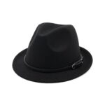 Upstore Women's Classic Felt Fedora Hat (Black)
