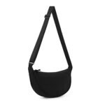 Crescent Nylon Crossbody Bag for Women with Adjustable Strap