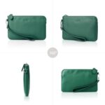 befen Small Leather Clutch Bag - Forest Green