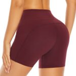 SIMIYA Women's High Waist Running Shorts with Pockets