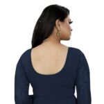 KNETLI Women's Stretchable Lycra Beige Saree Blouse