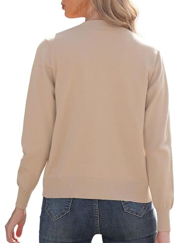 GRECERELLE Women's Lightweight V-Neck Cardigan Jumper