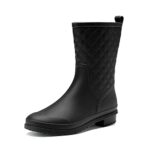 DREAM PAIRS Women's Mid Calf Waterproof Rain Boots