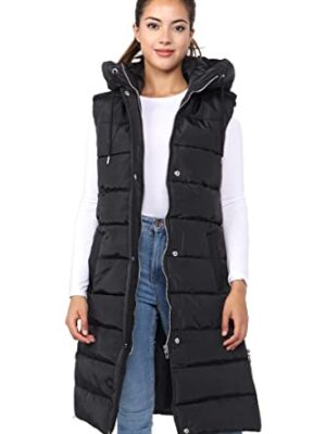 Ladies Quilted Longline Hooded Puffer Coat (Size 36-46)