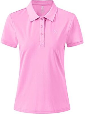 MoFiz Women's Short Sleeve Polo Shirt - Cotton Sports Top