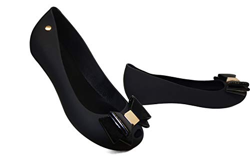 IVACHY Womens Jelly Ballet Shoes, Bow Slip-On Flats