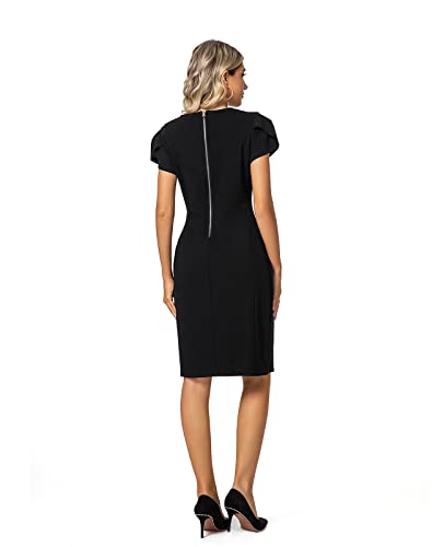 MINTLIMIT Women Sheath Tulip Sleeve Business Dress
