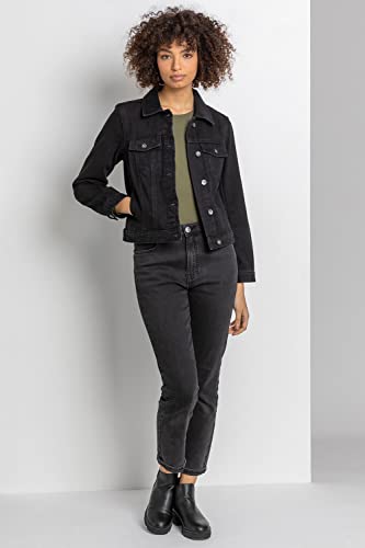 Roman Originals Women's 100% Cotton Denim Jacket - Light Wash