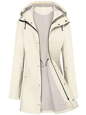 UNIQUEBELLA Women's Waterproof Breathable Raincoat