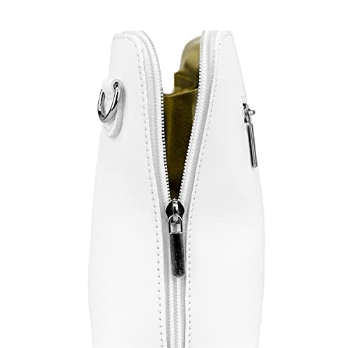 Small Vera Pelle Leather Crossbody Bag for Women