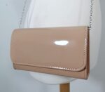 LeahWard Women's Patent Flap Clutch Bag 25 cm