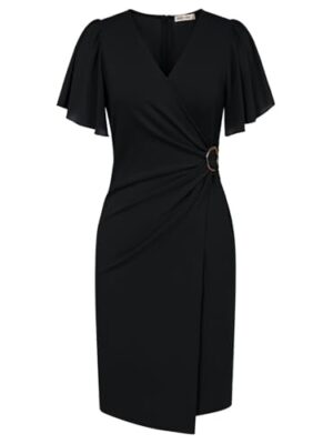 GRACE KARIN Women's Summer V-Neck Chiffon Bodycon Dress