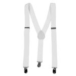 Unisex Adjustable 25mm Slim Trouser Braces with Clips