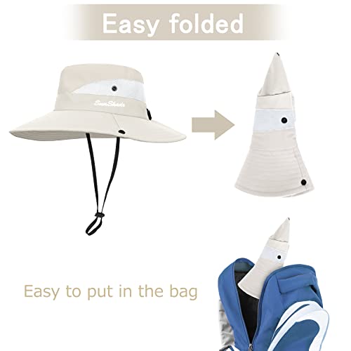 ECOMBOS Womens UV Protection Wide Brim Sun Hat
