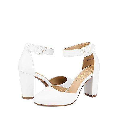 DREAM PAIRS Womens High Heels Closed Toe Court Shoes