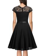 MIUSOL Women's Vintage Lace Chiffon Party Swing Dress