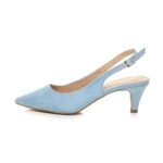 AJVANI Women's low heel 50s slingback court shoes