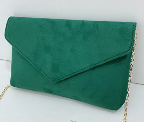 Leah Ward Women's Faux Suede Clutch Bag for Events