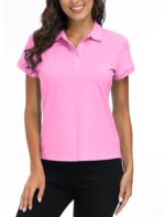 MoFiz Women's Short Sleeve Polo Shirt - Cotton Sports Top
