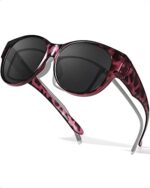 LVIOE Polarised Fitover Sunglasses, Round Frame, UV Protection