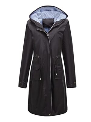 YUNCLOS Women's Waterproof Hooded Raincoat