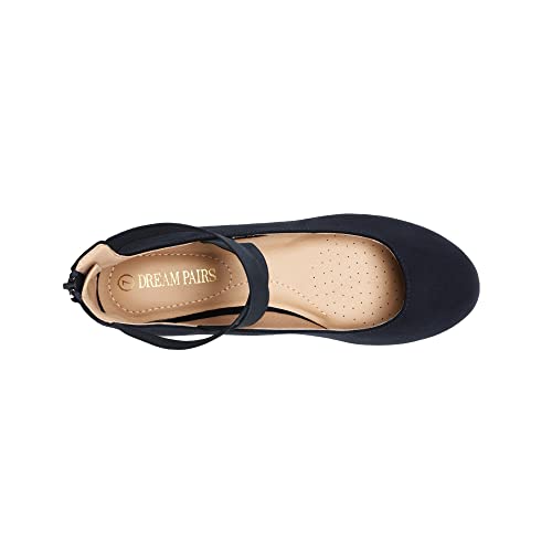 DREAM PAIRS Women's Ballerina Flats with Elastic Straps