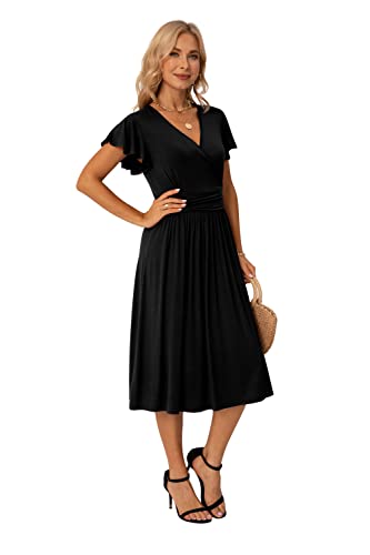 GRECERELLE Womens Summer Wrap Dress Casual Floral