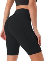 JOYSPELS Women's High Waisted Sports Shorts with Pockets