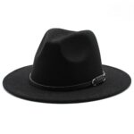 Upstore Women's Classic Felt Fedora Hat (Black)