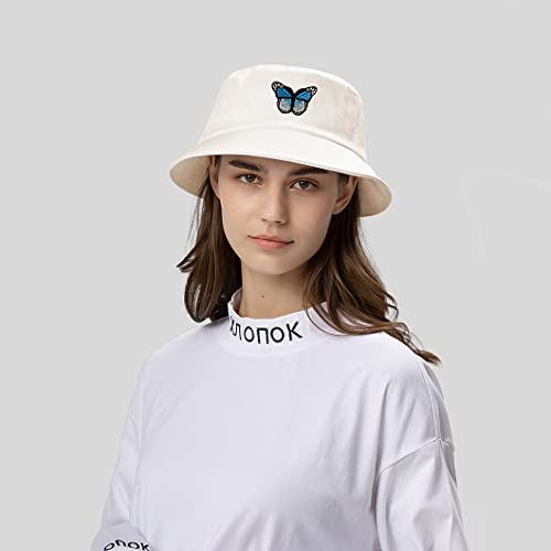 XYIYI Embroidery Cotton Bucket Hat for Women Girls
