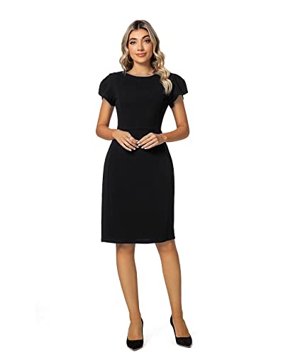 MINTLIMIT Women Sheath Tulip Sleeve Business Dress