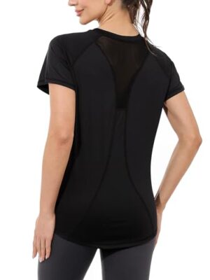 Women's Quick Dry Gym Top - Short Sleeve Crew Neck