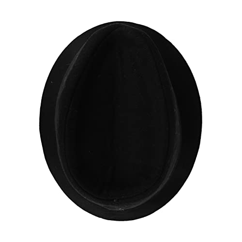 Qchomee Unisex Panama Fedora Hat 56-58CM Black