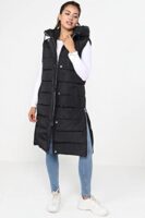 Ladies Quilted Longline Hooded Puffer Coat (Size 36-46)