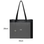 MORGLOVE Women's Large Soft Leather Tote Bag (A-Black)