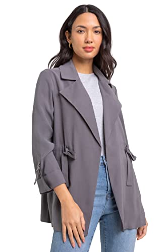 Roman Originals Tie Waist Jacket - Women's Longline Coat