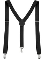 sourcing map Adjustable Metal Clamp Elastic Suspenders