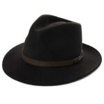 Comhats Stylish Wool Fedora Hat: Wide Brim, Trilby Fashion