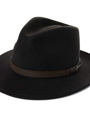 Comhats Stylish Wool Fedora Hat: Wide Brim, Trilby Fashion