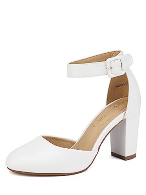 DREAM PAIRS Womens High Heels Closed Toe Court Shoes
